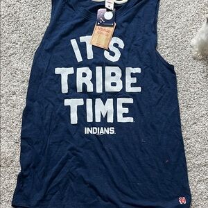 HOMAGE Navy Blue 'It's Tribe Time' Tank Top
